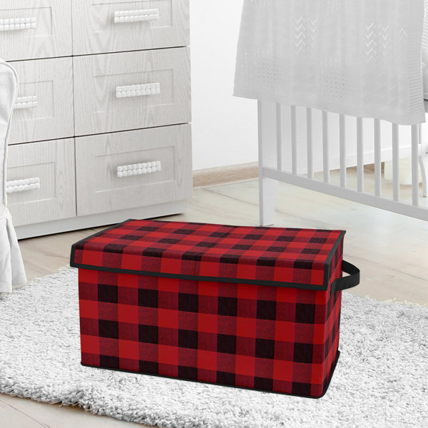 Sweet Jojo Designs Lumberjack Buffalo Plaid Check Storage Fabric Toy
